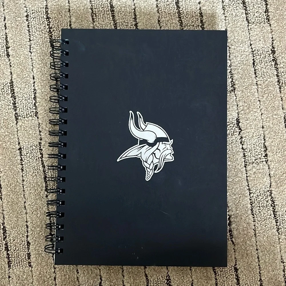 Minnesota Vikings black notebook